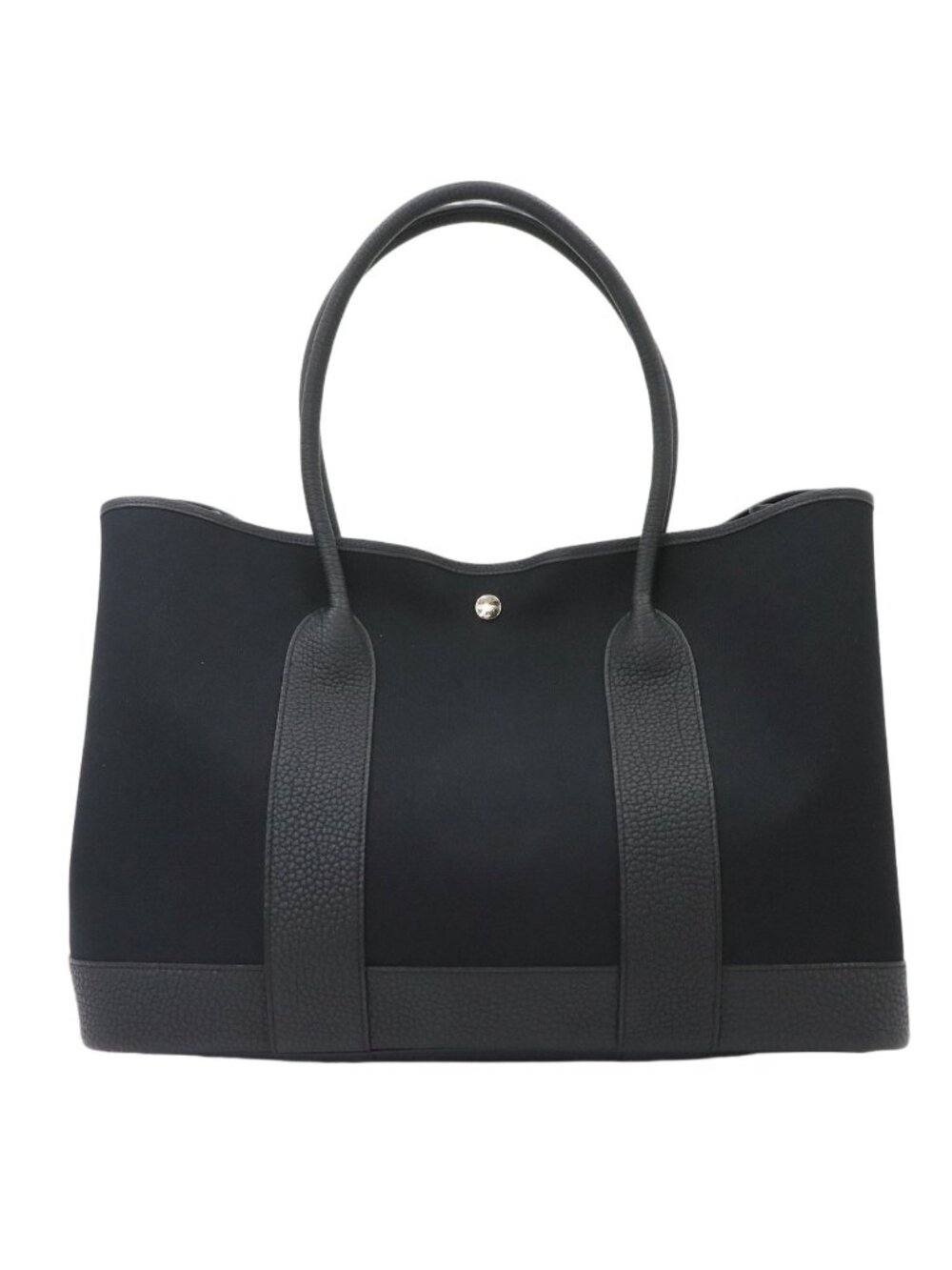 Hermes Neo Garden Party 41 Voyage Tote Bag Toile Military Negonda Black